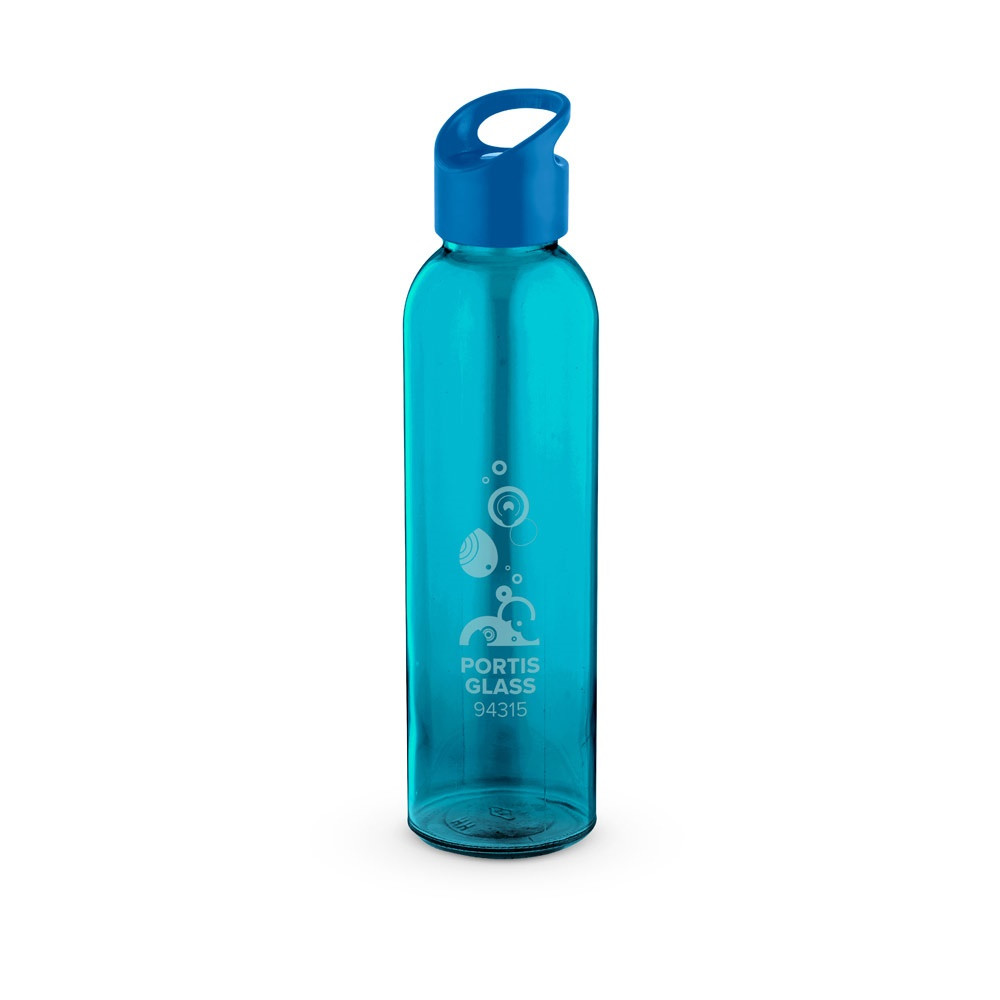 PORTIS GLASS. Γυάλινο μπουκάλι με καπάκι PP 500 mL