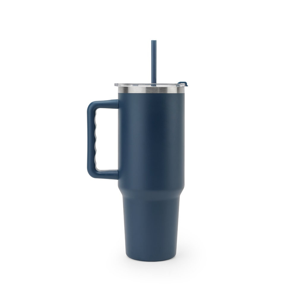 JOYNER XL. Μεγάλο κύπελλο ταξιδιού από ανοξείδωτο χάλυβα (91% ανακυκλωμένο) με διπλό τοίχωμα με μόνωση κενού και ματ φινίρισμα 1300 mL