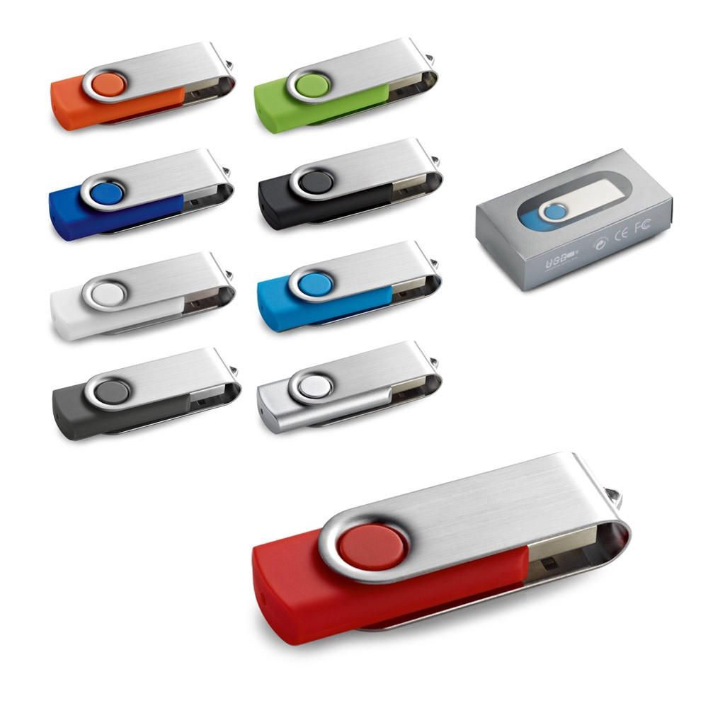 CLAUDIUS 8GB. Μονάδα flash USB 8 GB με μεταλλικό κλιπ