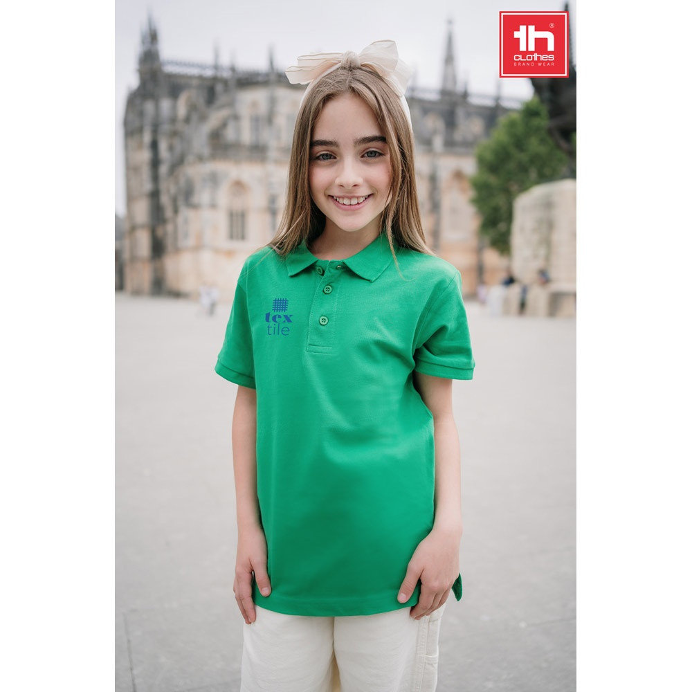 THC ADAM KIDS. Παιδικό κοντομάνικο βαμβακερό πουκάμισο πόλο (unisex)