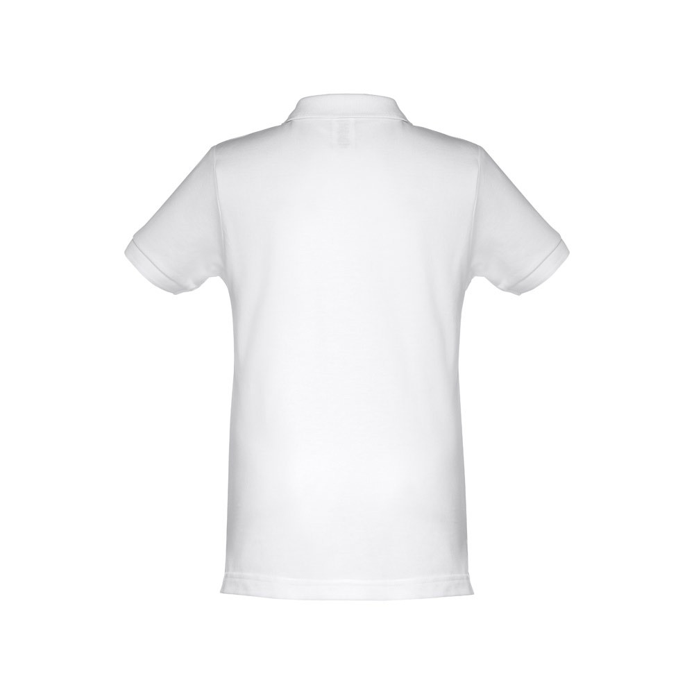 THC ADAM KIDS WH. Παιδικό πουκάμισο πόλο με κοντά μανίκια (unisex). Λευκό χρώμα