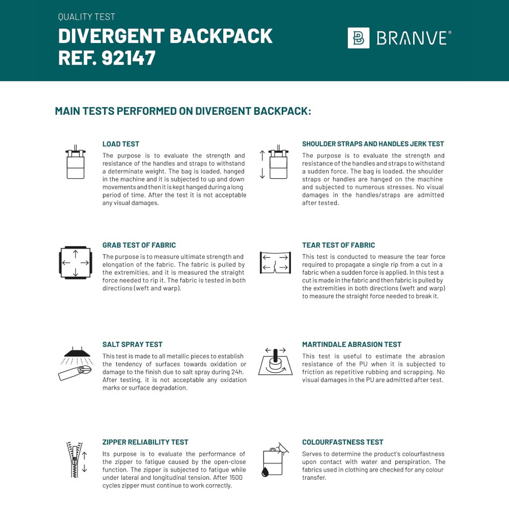 DIVERGENT BACKPACK II. Σακίδιο πλάτης για laptop έως 15.6'' σε ύφασμα και PU