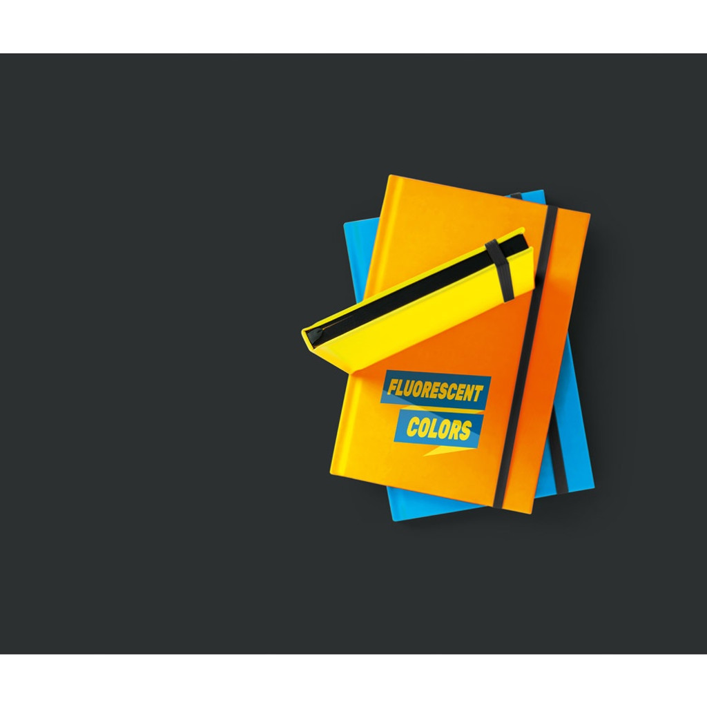 WATTERS. Σημειωματάριο A5 σε φθορίζον PU. Γραμμές στα φύλλα