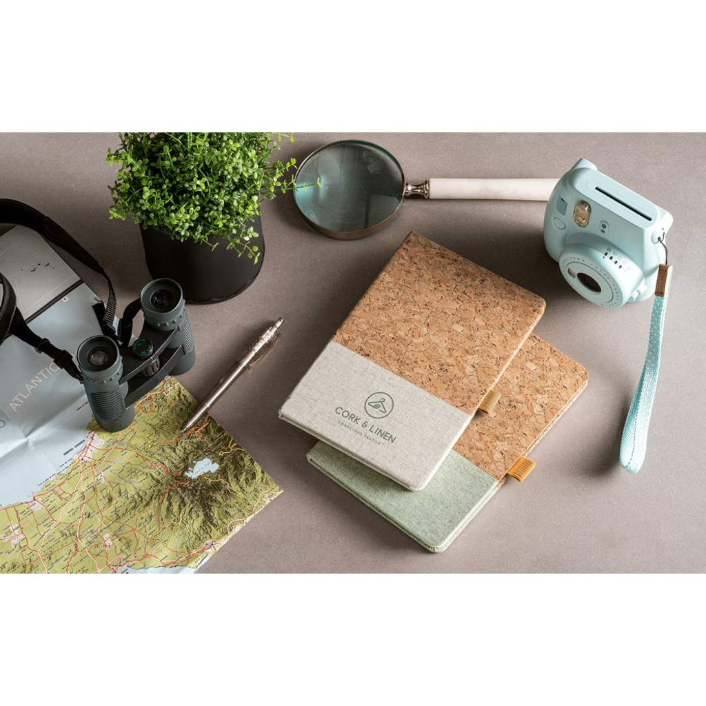 KLEE. Τετράδιο Α5 από φελλό και λινό με γραμμές στα φύλλα