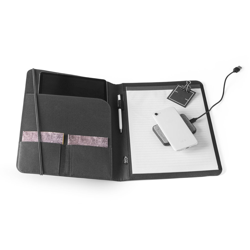 EMERGE FOLDER II. Φάκελος Α4 σε 100% rPET 300D με ελαστικό κλείσιμο