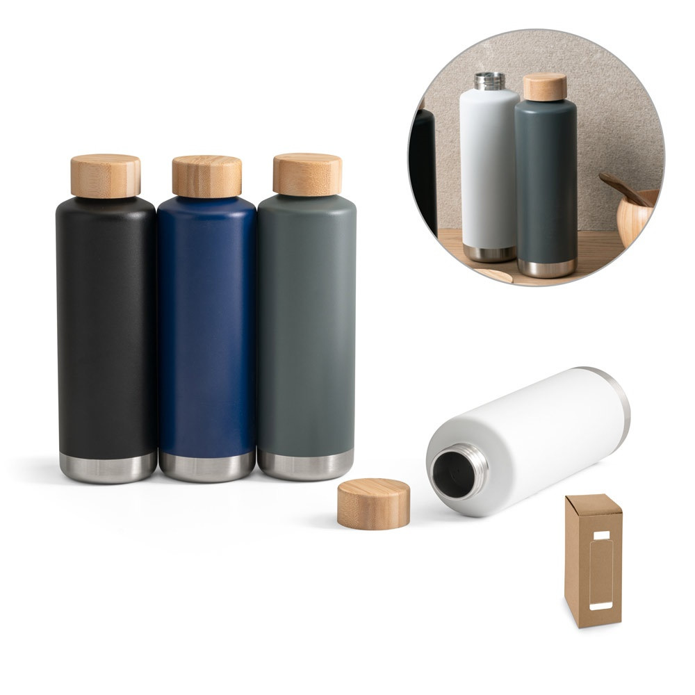 NORRE BOTTLE. Μπουκάλι vacuum από ανοξείδωτο ατσάλι (36% ανακυκλωμένο) διπλού τοιχώματος 640 mL