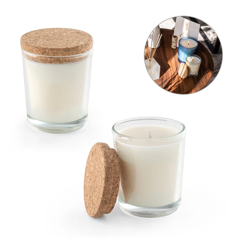 ZEN 80. Αρωματικό κερί σε γυάλινο κύπελλο με καπάκι από φελλό 80 g
