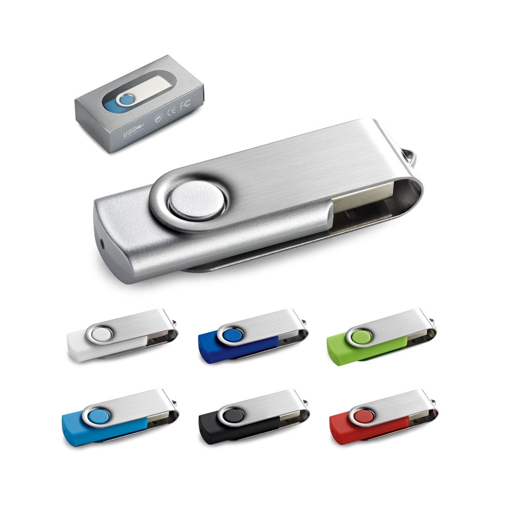 CLAUDIUS 4GB. Μονάδα flash USB 4 GB με μεταλλικό κλιπ