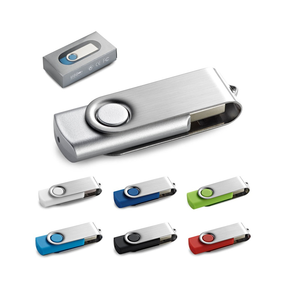 CLAUDIUS 4GB. Μονάδα flash USB 4 GB με μεταλλικό κλιπ