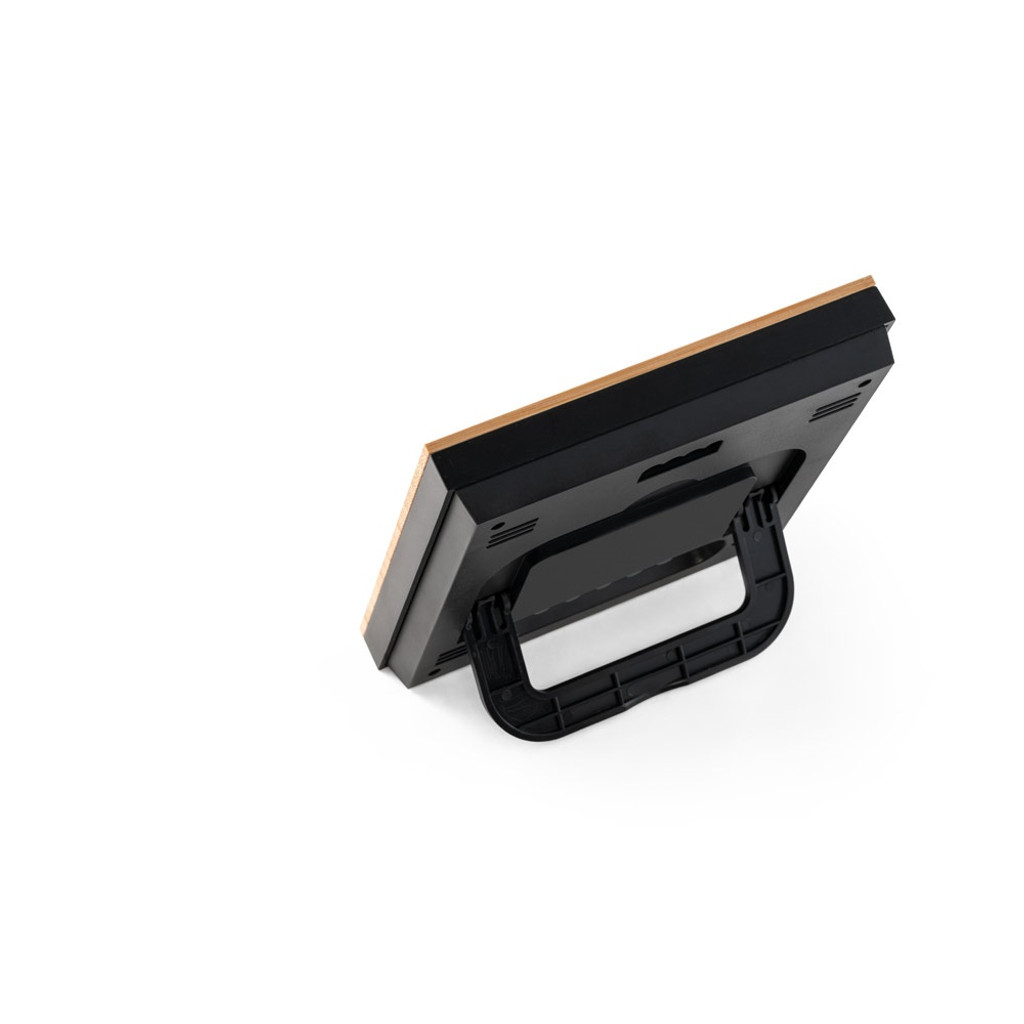 BROMLEY. Επιτραπέζιος μετεωρολογικός σταθμός με οθόνη LCD από ABS και μπαμπού