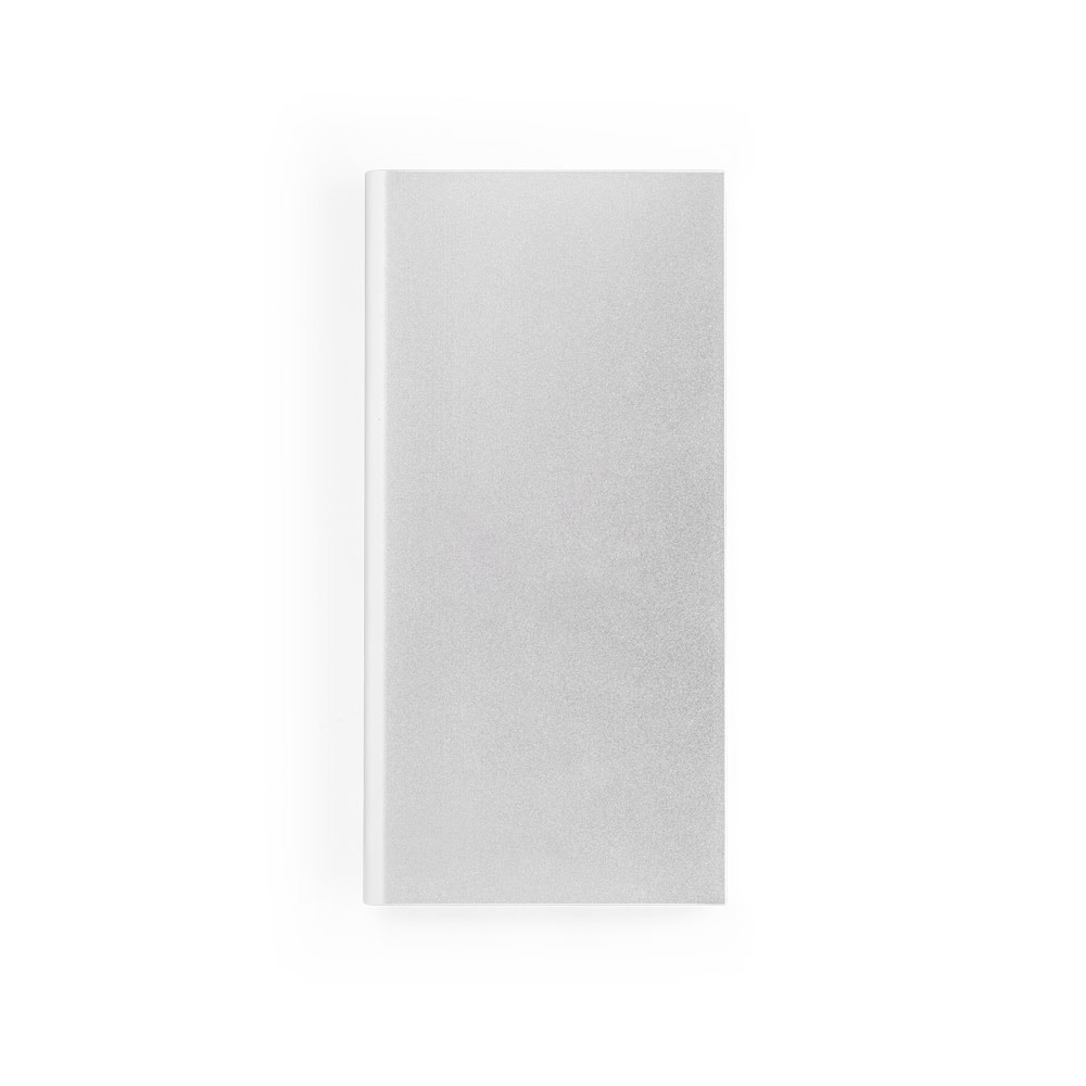 CLERK. Power bank 8'000 mAh με ηλιακό πάνελ από 100% ανακυκλωμένο αλουμίνιο