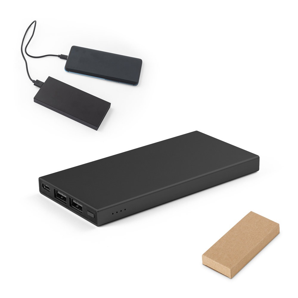 DOROTHY 5. Power bank 5'000 mAh κατασκευασμένο από ανακυκλωμένο αλουμίνιο (100% rAL)