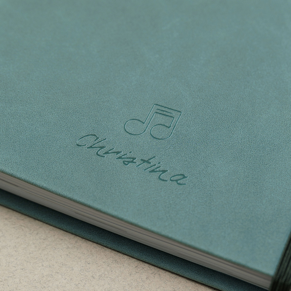 Ατζέντα Σπιράλ Eco Leather | Dusty Turquoise