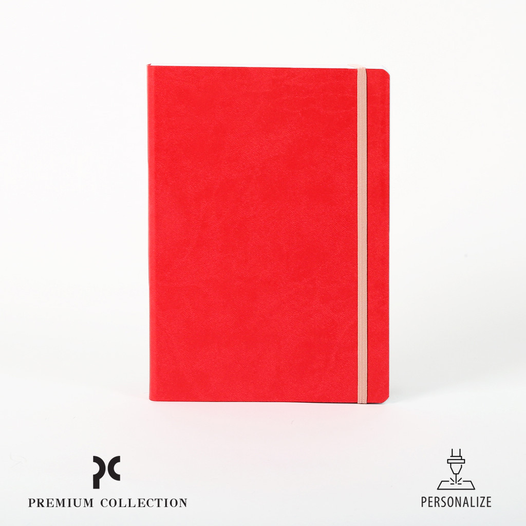 Notebook Eco Leather Flex | Coral Red