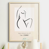 La Femme, Female Silhouette Line Art No. 09