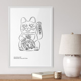 Minimalist Drawing Collection, Crazy Cat