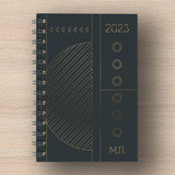 Ατζέντα Σπιράλ Golden Shapes