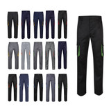VL HYPNOS. Δίχρωμο παντελόνι twill με πολλαπλές τσέπες (200g/m²), από βαμβάκι (35%) και πολυεστέρα (65%)
