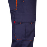 VL HYPNOS. Δίχρωμο παντελόνι twill με πολλαπλές τσέπες (200g/m²), από βαμβάκι (35%) και πολυεστέρα (65%)