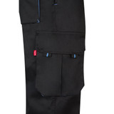VL HYPNOS. Δίχρωμο παντελόνι twill με πολλαπλές τσέπες (200g/m²), από βαμβάκι (35%) και πολυεστέρα (65%)