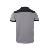 VL VELES. Δίχρωμο πουκάμισο πόλο stretch πικέ (200g/m²) με κοντά μανίκια, από πολυεστέρα (96%) και ελαστάν (4%)