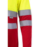 VL VULCAN. Διχρωμία πουκάμισο πόλο (160g/m²) με μακριά μανίκια, από πολυεστέρα (100%)