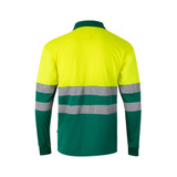 VL VULCAN. Διχρωμία πουκάμισο πόλο (160g/m²) με μακριά μανίκια, από πολυεστέρα (100%)