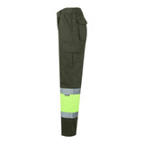 VL ATHENA. Δίχρωμο παντελόνι twill (210g/m²), με επένδυση, πολλές τσέπες, από βαμβάκι (20%) και πολυεστέρα (80%)