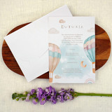 Προσκλητήριο Βάπτισης Pastel Airballoon