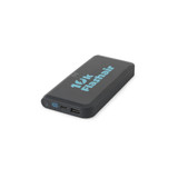 BECKER 10. Power bank 10'000 mAh από ανακυκλωμένο ABS (100% rABS) με ασύρματο φορτιστή 15W