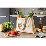 HELSINQUE. Τσάντα από καμβά (320g/m²), με πάτο και πλαϊνά από πλαστικοποιημένη γιούτα (350g/m²) σε φυσικούς τόνους