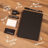 STARTER KIT INFINITEBOOK A5 PLANNER TEXTURE. Σετ που περιλαμβάνει το "Infinitebook" με σκληρό εξώφυλλο, 1 σετ καθαρισμού, 1 μαρκαδόρο και 1 θήκη στυλό