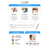 STARTER KIT INFINITEBOOK. Σετ "Infinitebook" με σκληρό εξώφυλλο, 1 σετ καθαρισμού, 1 μαρκαδόρο και 1 θήκη στυλό