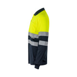 VL VULCAN. Διχρωμία πουκάμισο πόλο (160g/m²) με μακριά μανίκια, από πολυεστέρα (100%)