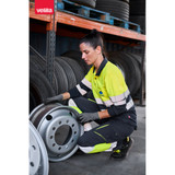 VL VULCAN. Διχρωμία πουκάμισο πόλο (160g/m²) με μακριά μανίκια, από πολυεστέρα (100%)