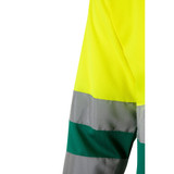 VL VULCAN. Διχρωμία πουκάμισο πόλο (160g/m²) με μακριά μανίκια, από πολυεστέρα (100%)