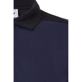 VL VELES. Δίχρωμο πουκάμισο πόλο stretch πικέ (200g/m²) με κοντά μανίκια, από πολυεστέρα (96%) και ελαστάν (4%)