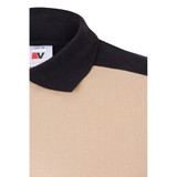 VL VELES. Δίχρωμο πουκάμισο πόλο stretch πικέ (200g/m²) με κοντά μανίκια, από πολυεστέρα (96%) και ελαστάν (4%)