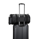 OSASCO SPORT. Κυλινδρική αθλητική τσάντα από ανακυκλωμένο πολυεστέρα υψηλής πυκνότητας 600D με πλαϊνή θήκη για παπούτσια