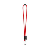 75089. SET Lanyard TUBE Long (Ø 7 mm) με καραμπίνερ σχήματος D 55 mm και κούμπωμα ασφαλείας Ø 7 mm
