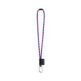 75089. SET Lanyard TUBE Long (Ø 7 mm) με καραμπίνερ σχήματος D 55 mm και κούμπωμα ασφαλείας Ø 7 mm