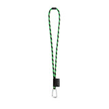 75089. SET Lanyard TUBE Long (Ø 7 mm) με καραμπίνερ σχήματος D 55 mm και κούμπωμα ασφαλείας Ø 7 mm