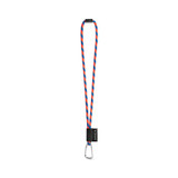 75089. SET Lanyard TUBE Long (Ø 7 mm) με καραμπίνερ σχήματος D 55 mm και κούμπωμα ασφαλείας Ø 7 mm