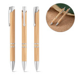 BETA BAMBOO. Μπαμπού στυλό με κλιπ και μεταλλικές λεπτομέρειες