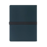 SANDERSON FOLDER. Φάκελος A4 από PU (50% ανακυκλωμένο) με μαγνητικό κλείσιμο και σημειωματάριο με σελίδες με γραμμές