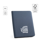 EMERGE FOLDER. Φάκελος Α4 σε ανακυκλωμένο πολυεστέρα (100% rPET) 300D με φερμουάρ