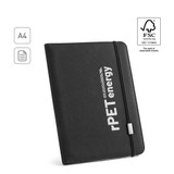 EMERGE FOLDER II. Φάκελος Α4 σε ανακυκλωμένο πολυεστέρα (100% rPET) 300D με ελαστικό κλείσιμο
