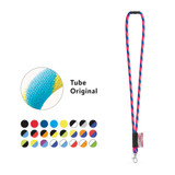 WISBECH. SET Lanyard TUBE Long (Ø 7 mm) με καραμπίνερ πύλης 9 mm και κούμπωμα ασφαλείας Ø 7 mm
