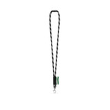 WISBECH. SET Lanyard TUBE Long (Ø 7 mm) με καραμπίνερ πύλης 9 mm και κούμπωμα ασφαλείας Ø 7 mm