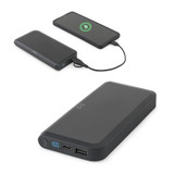 BECKER 10. Power bank 10'000 mAh από ανακυκλωμένο ABS (100% rABS) με ασύρματο φορτιστή 15W